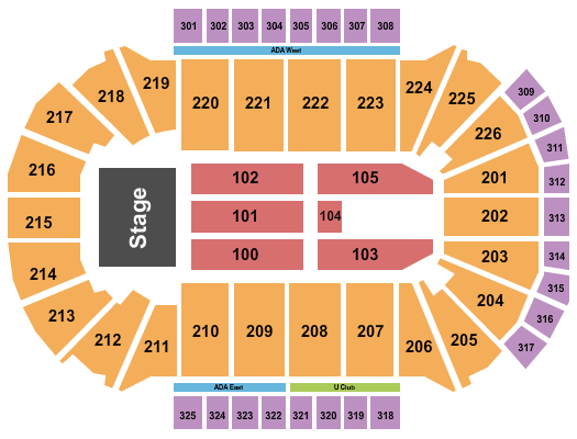 Resch Center TSO Seating Chart